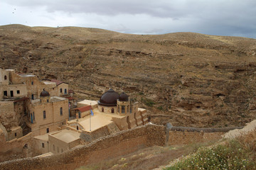 The Mar Saba Monastery, Laura of our Holy Father Sabbas the Sanctified in the Kidron Valley, in the Judaean desert known as the Judean wilderness and surroundings, near Betlehem, Palestinian, Israel