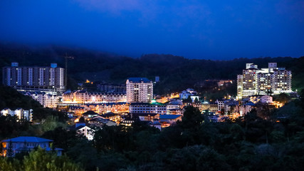 Fototapeta na wymiar Brinchang town is center of tourism in Cameron Highlands, Malaysia