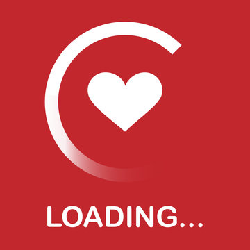 Love loading. Vector illustration.