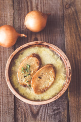 Bowl of onion soup