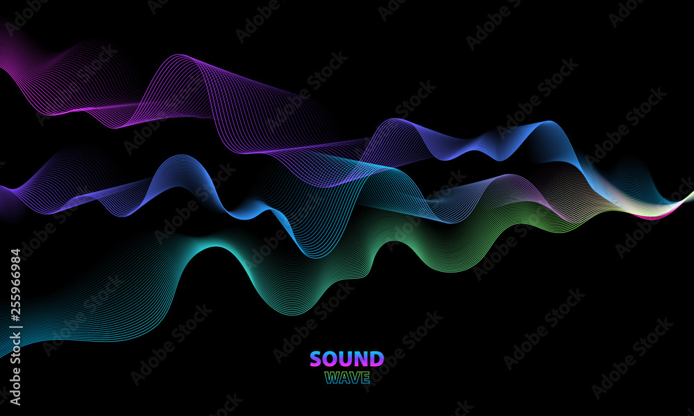 Canvas Prints abstract wave colorful background. sound or energy concept.