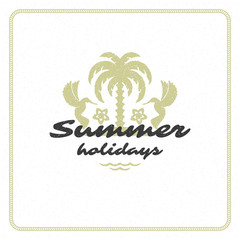 Summer holidays typography inspirational quote design for poster or apparel