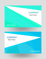 Fototapeta premium Turquoise and blue color polygonal shapes, modern banner templates