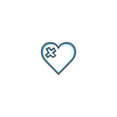 Broken heart Icon Design. Lifestyle icon vector illustration