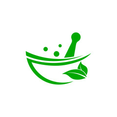 Herbal medicine icon. Alternative Medicine logo for naturopathic medicine, homeopathy.