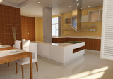 3D Rendering Modern Living Room