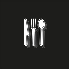 cutlery fork, knife and spoon