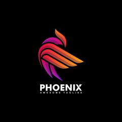 Phoenix Multicolored Concept illustration vector Design template
