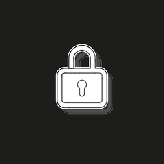 lock icon - vector padlock - security sign - safety symbol, safe web illustration