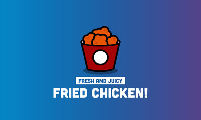Hot and juicy fried chicken
