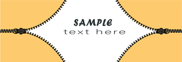 Business background with white leather texture and open zipper. Vector illustration © Anya