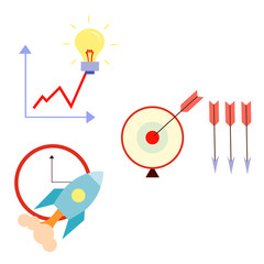 Search Engine Optimization Vector Outline Icons. SEO Elements.