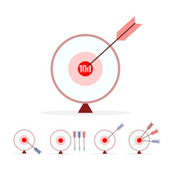 Search engine optimization color vector outline icons. Darts. Arrows. Hit the target. Target .SEO elements