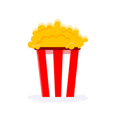 Popcorn is a cute character. A collection of baskets with popcorn with different emotions.