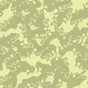 Desert camouflage of various shades of green and yellow colors