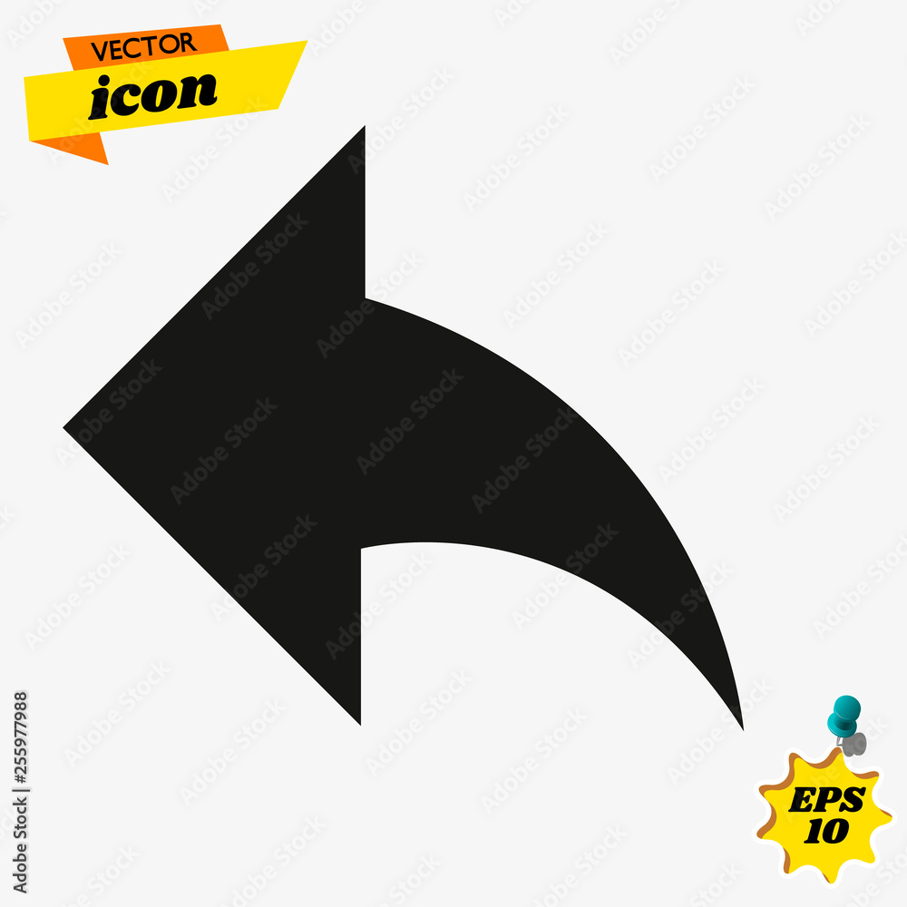 Poster back arrow icon vector. back arrow icon isolated on background. vector illustration.