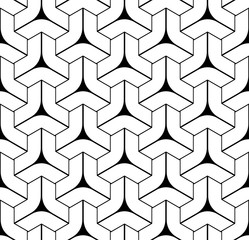 Seamless geometric isometric pattern. 3D illusion.