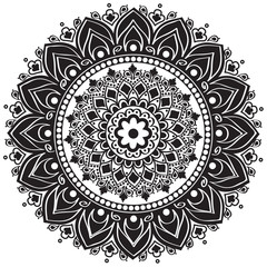 Ethnic Mandala ornament. Vintage decorative elements. Oriental pattern, Islam, Arabic, Indian motifs