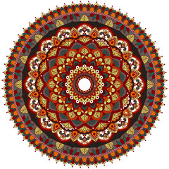 Ethnic Mandala ornament. Vintage decorative elements. Oriental pattern, Islam, Arabic, Indian motifs