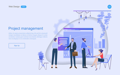 Idea concept for business analysis and brainstorm teamwork, creative innovation, consulting, financial report and project management strategy. Vector illustration.