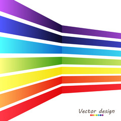 Rainbow stripes on light background, vector illustration