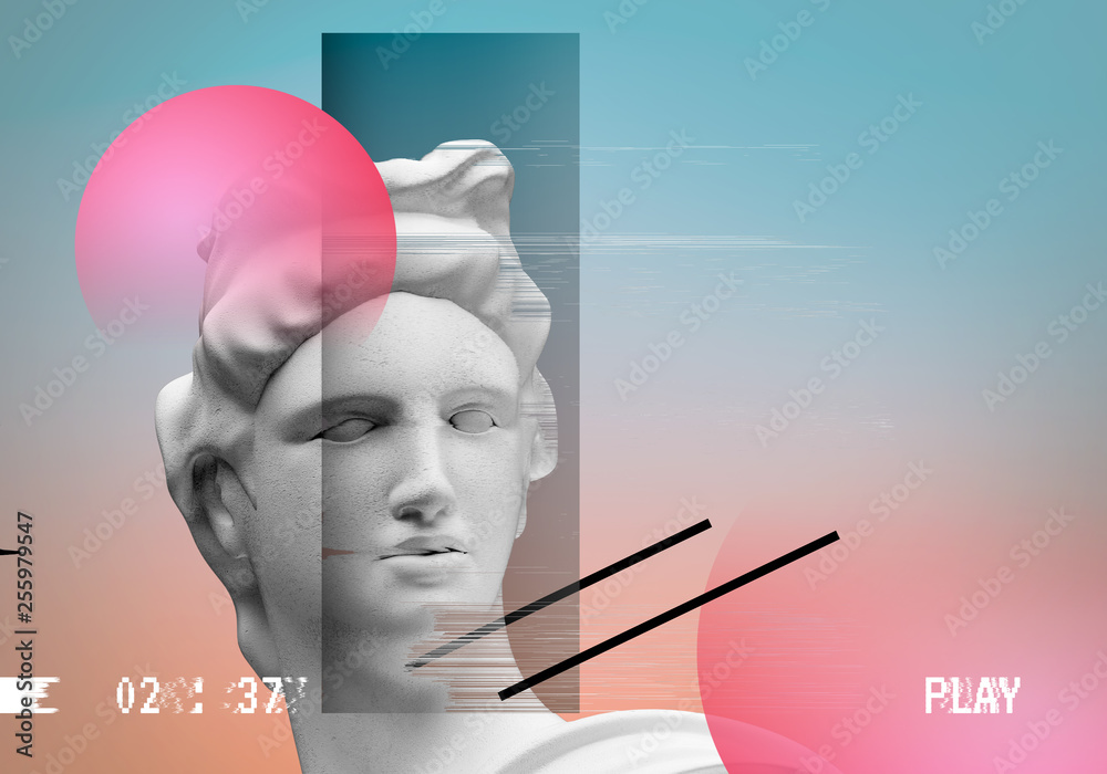 Wall mural apollo background concept. 3d rendering.
