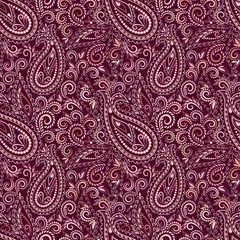 Gordijnen Naadloos kleurrijk patroon met paisley. Traditionele heldere etnische sieraad. Vector afdrukken. Gebruik voor behang, opvulpatronen, textielontwerp. © Nati