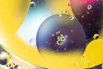abstract background with planets and stars