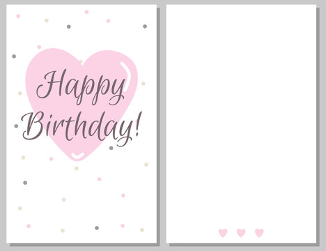 Set of birthday greeting cards design. Happy birthday greeting card and party invitation templates, vector illustration, hand drawn style.