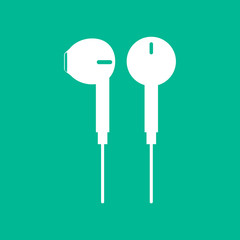 Headphones for phone, music, technology icon.