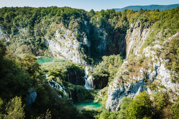 Wasserfall im Plitivce Nationalpark in Kroatien