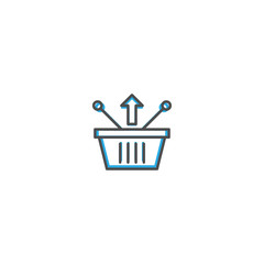 Shopping basket icon design. Shopping icon vector design