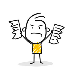 Strichfiguren / Strichmännchen: Vertrag kündigen. (Nr. 354)	