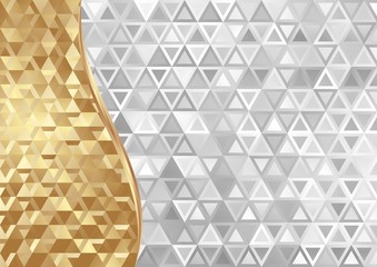 golden and gray abstract background with geometric pattern