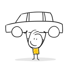 Strichfiguren / Strichmännchen: Stark, Auto. (Nr. 350)