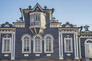 Fototapeta na wymiar Irkutsk, Russia - Mart 02.2019: .Irkutsk Museum of the Decembrists, Russia