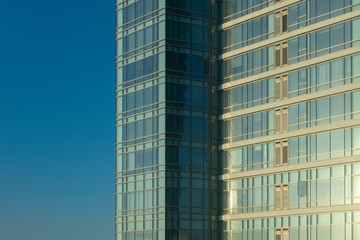 Glass Office Building in the Morning Light