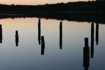 sunset on the lake