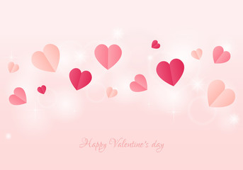 Obraz na płótnie Canvas Vector shape confetti splash. Valentine's Day background congratulation card. Heart form of a lot of small hearts on a white background.