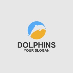 Dolphins logo template