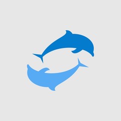 Dolphins logo template