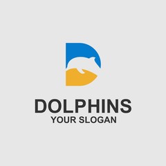 Dolphins logo template