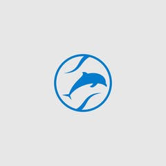 Dolphins logo template