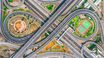 Road traffic in city at Nonthaburi,Thailand.