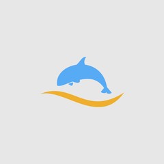 Dolphins logo template