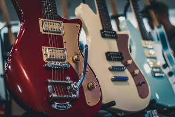 Fototapeta na wymiar Colorful Guitars