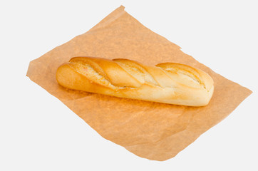 Fresh ruddy crispy mini baguette.