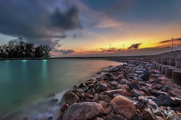 Panorama Sunset of  batam bintan Wonderful Indonesia