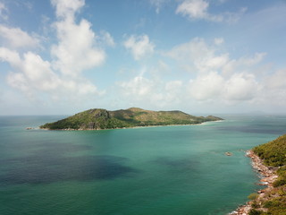 Fototapeta na wymiar Curious Island from the air