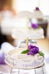 Delicious tasty wedding cake detail